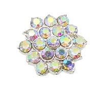 KUARWDVF Resin Button, Rhinestone Buttons for Clothing Flower Embellishments Jewelry Making Sequin Flatback Rhinestone Buttons for Crafts Assorted Brooch for DIY(Keywords Color)