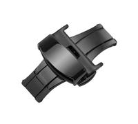 KUARWDVF Watch Bands Pin Buckle, 1pc Automatic Double Click Buckle Watch Push Button Fold Clasp Watchband clasp 12-24mm(Black,18mm)