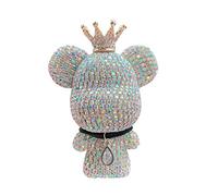 Kuashidai Bling Rhinestone Bear Car Air Freshener - Ornament Accessory for Car Interior - Hanging Paper, Passive Diffusion, 1.5 sq.m. Area Deodorizer
