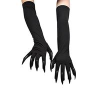 Kuashidai Halloween Cat Gloves with Claws Costume Paw Gloves Novelty Long Nail Fingernails Gloves for Halloween Party Costume Accessories