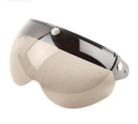 Kuashidai Universal 3-snap Retro Helmet Visor, Windproof Sun Shield Half Face Motorcycle Helmets Visor, Open Face Helmet Wind Shield Motorcycle