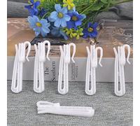 Kuasting 30pcs Plastic Adjustable Pinch Pleat Curtain Hooks, 85mm for Pleated Drapes & Shower Curtains