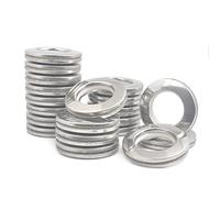 Kuasting Curtain Grommets Surface 20 pcs Stainless Steel Metal Curtain Eyelet Rings Inner Layer ABS Plastic Drapery Grommets 1.65“ Grommet Kit Curtain Rings (20)