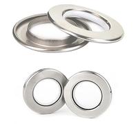 Kuasting Stainless Steel Curtain Grommets Eyelet Rings Round Metal Rings Inner Diameter 1-9/16 inch Roman Ring Grommet Curtains Set of 10 (10)