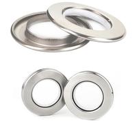 Kuasting Stainless Steel Curtain Grommets Eyelet Rings Round Metal Rings Inner Diameter Inner Metal with Eyelets 1-9/16 inch Roman Grommet Curtains Set of 32 (32)