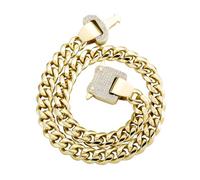 KUATBVL 14K Gold Over 925 Silver 12mm Smooth-Surface Necklace, Moissanite Cuban Neck Chain, A Timeless Present for Milestones or Elegant Celebrations,Father's Day Gift