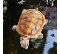 KUATBVL Pool Floating Tortoise Sculpture Ornament Decor Resin Fish Pond,Water Floating Lotus Leaf Turtle Frog Animal Koi Pond Decoration.Pool Accessories Float,Male