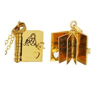 KUAUTD Granddaughter Book Necklace-The Most Beautiful Chapter Book Necklace,Personalized Granddaughters Necklaces Gift, Granddaughter Gifts from Grandma, L, Brass, Created Sapphire