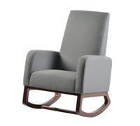 Kub Askern Nursing Rocking Chair - Dark Oak and Dark Grey Cushions
