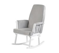 Kub Haldon Nursing Rocking Chair - White Wood and Light Grey Cushions