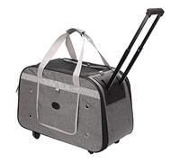 KUBAOS Dog Trolley,Dog Trolleys on Wheels Pet Sleeping Bag Ventilation Cat Basket Breathable Mesh Foldable Cat Carrier Transport Bag 55 x 25 x 40 cm