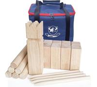 Kubb Game Set, Rubber Wooden Viking Toss Game with Carrying Bag
