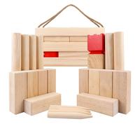 Kubb Toss Game Backyard Size Kubb Tossing Yard Game Set with Wooden Carrying Case/Crate - Outdoor Tossing Game for Kids & Adults