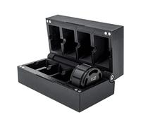 Kube3d Magazine Case Compatible with: Brocock Self-Indexing & Daystate Delta Wolf Magazines - Hard Plastic Protective Cover, Flip Lid Magnetic Box For Air Rifle Storage (Fits: 4 Magazines, Black)