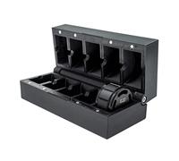 Kube3d Magazine Case Compatible with: Brocock Self-Indexing & Daystate Delta Wolf Magazines - Hard Plastic Protective Cover, Flip Lid Magnetic Box For Air Rifle Storage (Fits: 5 Magazines, Black)