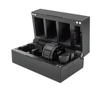 Kube3d Magazine Case Compatible with: Daystate Self-Indexing Magazines and Black Single Shot Tray - Hard Plastic Protective Cover, Flip Lid Magnetic Box Storage (Fits: 3 Magazines & 1 SS Tray, Black)