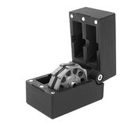 Kube3d Magazine Case Compatible with: Hatsan & Webley 10 Shot Magazines - Hard Plastic Protective Cover, Flip Lid Magnetic Box For Air Rifle Storage and Safety (Fits: 2 Magazines, Black)