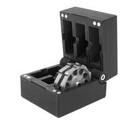 Kube3d Magazine Case Compatible with: Hatsan & Webley 10 Shot Magazines - Hard Plastic Protective Cover, Flip Lid Magnetic Box For Air Rifle Storage and Safety (Fits: 3 Magazines, Black)