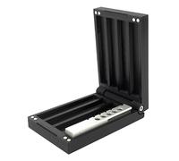 Kube3d Magazine Case Compatible with: Steyr Arms Hunting 5 Magazines - Hard Plastic Protective Cover, Flip Lid Magnetic Box, Air Rifle Storage (Black, Fits: 4 Magazines)