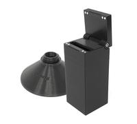 Kube3d Pellet Shaker Ammunition Case - Hard Plastic Protective Cover, Flip Lid Magnetic Ammo Box for Air Rifle Storage and Safety (Black, Fits: 350 x .25 Pellets)