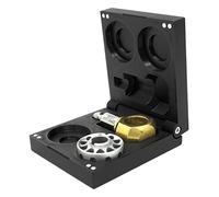 Kube3d Slim Magazine Case Compatible with: Air Arms S200 Magazines & Quick Fill Probe - Hard Plastic Protective Cover, Flip Lid Magnetic Box (Black, Fits: 2 Magazines & Fill Probe)