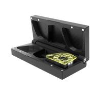 Kube3d Slim Magazine Case Compatible with: Air Arms S310 S410 S510 TDR Galahad Magazines - Hard Plastic Protective Cover, Flip Lid Magnetic Box Air Rifle Storage and Safety (Black, Fits: 4 Magazines)