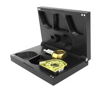 Kube3d Slim Magazine Case Compatible with: Air Arms S410, S510 Magazines & Quick Fill Probe - Hard Plastic Protective Cover, Flip Lid Magnetic Box (Black, Fits: 4 Magazines & Fill Probe)