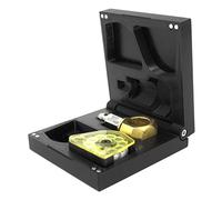Kube3d Slim Magazine Case Compatible with: Air Arms S410, S510 Magazines & Quick Fill Probe - Hard Plastic Protective Cover, Flip Lid Magnetic Box (Black, Fits: 2 Magazines & Fill Probe)