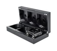 Kube3d Slim Magazine Case Compatible with: Brocock Self-Indexing & Daystate Delta Wolf Magazines - Hard Plastic Protective Cover, Flip Lid Magnetic Box For Air Rifle Storage (Fits: 3 Magazines, Black)