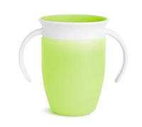 Munchkin Miracle 360 Sippy Cup 6months+ |Trainer Toddler Cup | BPA Free Baby Cup with Handles |Non Spill Cup | Dishwasher Safe Baby Cup | Leakproof Baby Cup | Baby Weaning Cup | Green
