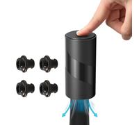 KUBEMUEG Wine Saver Pump with 4 Vacuum Wine Stopper Electric Wine Pump Reusable Wine Bottle Stopper Wine Preserver Keeps Wine Fresher for Longer (Set-01)