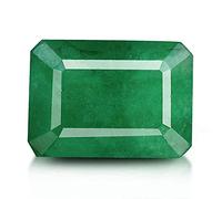 KUBER GEMS Natural certified emerald stone 4.25 ratti/3.85 carats natural best quailty emerald (panna) stone, lab certified, zambian quality, earthy spirit, natural