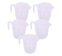 Kuber Industries Bathroom Mug | Plastic Bath Mug for Bathroom | Bath Mug | Mug for Bathroom | Mug for Toilet | 111 Bath Mug | 1 LTR | Pack of 5 | Transparent