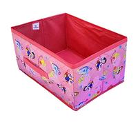 Kuber Industries Disney Princess Print Foldable Drawer Storage Unit|Non Woven Storage Box For Clothes|Storage Organizer for Toys, Books, Baby Clothes (Pink)