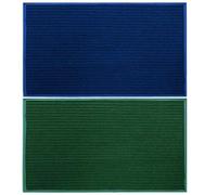 Kuber Industries Microfiber Anti Slip 2 Pieces Door Mat 14"x21"(Blue & Green) CTKTC33830