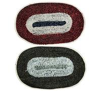 Kuber Industries Oval Design Soft Cotton 2 Pieces Door Mat (Multi)-CTKTC32477