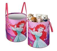 Kuber Industries Pack of 2 Foldable 45L Toys Organizer for Kids Room - Soft Toys Storage Bag/Basket/Container with Handles | Disney Princess - Pink