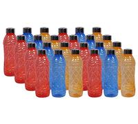 Kuber Industries Plastic 24 Pieces Fridge Water Bottle Set with Stainless Steel Lid- 1000 ML (Multi) -CTLTC12483