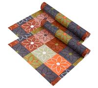 Kuber Industries Shelf Liner | Kitchen Cabinet Shelf Protector | Kitchen Liners for Cabinets and Drawers | Drawer Liner Mat | Check-Design Shelf Liner Cabinet Mat | 3 MTR | Pack of 2 | Orange