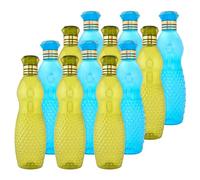 Kuber Industries Water Bottle | Plastic Water Bottle for Fridge | Water Bottle for Kitchen | Water Bottle for Refrigerator | Dolphine Bottle | 1 LTR | Pack of 12 | Multi