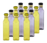 Kuber Industries Water Bottle | Plastic Water Bottle for Fridge | Water Bottle for Kitchen | Water Bottle for Refrigerator | Square H2O Bottle | 1 LTR | Pack of 12 | Multi