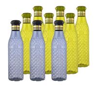 Kuber Industries Water Bottle | Plastic Water Bottle for Fridge | Water Bottle for Kitchen | Water Bottle for Refrigerator | Crystal Bingo Bottle | 1 LTR | Pack of 9 | Multi