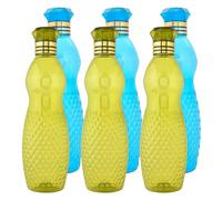 Kuber Industries Water Bottle | Plastic Water Bottle for Fridge | Water Bottle for Kitchen | Water Bottle for Refrigerator | Dolphine Bottle | 1 LTR | Pack of 6 | Multi