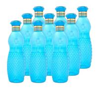 Kuber Industries Water Bottle | Plastic Water Bottle for Fridge | Water Bottle for Kitchen | Water Bottle for Refrigerator | Dolphine Bottle | 1 LTR | Pack of 9 | Blue