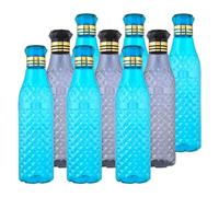 Kuber Industries Water Bottle | Plastic Water Bottle for Fridge | Water Bottle for Kitchen | Water Bottle for Refrigerator | Crystal Bingo Bottle | 1 LTR | Pack of 9 | Multi