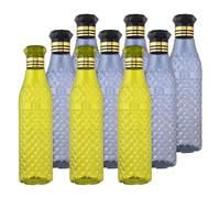Kuber Industries Water Bottle | Plastic Water Bottle for Fridge | Water Bottle for Kitchen | Water Bottle for Refrigerator | Crystal Bingo Bottle | 1 LTR | Pack of 9 | Multi