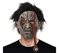 Kuberas Scary Zombie Mask Walking Dead Vampire Head Mask with Eyeball Realistic Creepy Scar Halloween Horror Costume Props for Adults