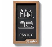 Kubik Letters Premium Pantry Sign for Kitchen, Door Mounted, Wall Decor, ADA Compliant Grade 2 Braille, Adhesive Tapes Included