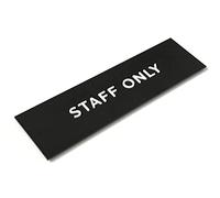 Kubik Letters Staff Only Sign, Modern Design Door Sign for Employees Only Area with 3M Double Sided Tape