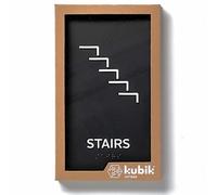 Kubik Letters Stairs Sign, ADA Compliant Modern Design Door Sign with Grade 2 Braille for Stair Door with 3M Double Sided Tape